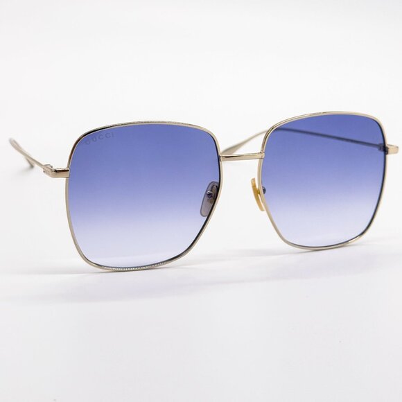 NEW GUCCI SUNGLASSES GG1031S 004 GOLD/BLUE WOMEN EYEWEAR GUCCI PLUS EARRINGS main image 11